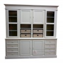 Painted furniture Bookcase of french livingroom Jepara Indonesia.