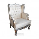 French furniture of Wing Chair Silver Painted livingroom.