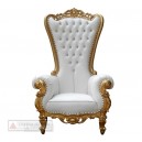 French Painted Furniture Mahogany Throne Chair Tall