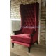 Indoor French painted Long Back Chair of  livingroom furniture