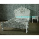 PAINTED FURNITURE FRENCH JEPARA  BED OF BEDROOM