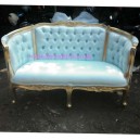French Furniture of Indonesia sofa gold leaf painted.