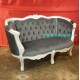 French Furniture of Indonesia sofa gold leaf painted.