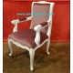 French Furniture of dining chair arm design white painted