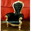FRENCH PAINTED FURNITURE MAHOGANY THRONE CHAIR MEDIUM